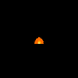 A burning pixel fire